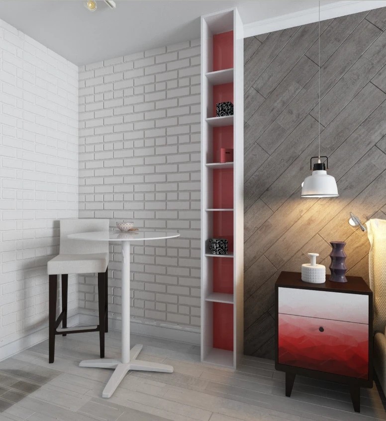 3х комнатная квартира для двух человек. Скандинавский стиль.