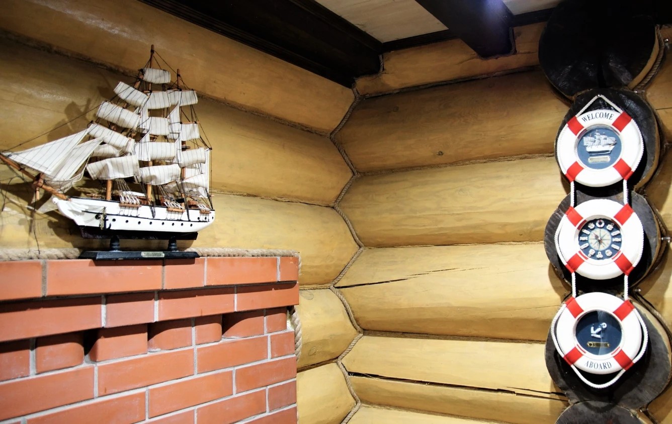 Баня-гостевой домик в морском стиле 56 м.кв