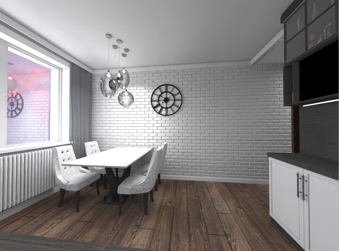 Двухкомнатная квартира стиль неоклассика + скандинавский