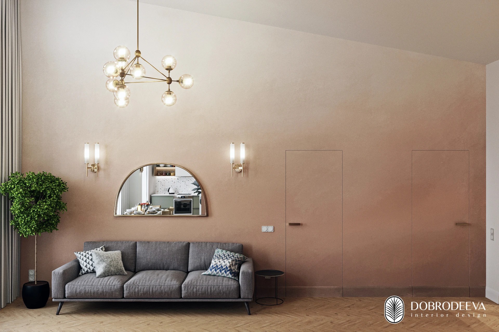 КВАРТИРА С АРКАМИ, ГРАДИЕНТОМ И ГАРДЕРОБНОЙ МЕЧТЫ