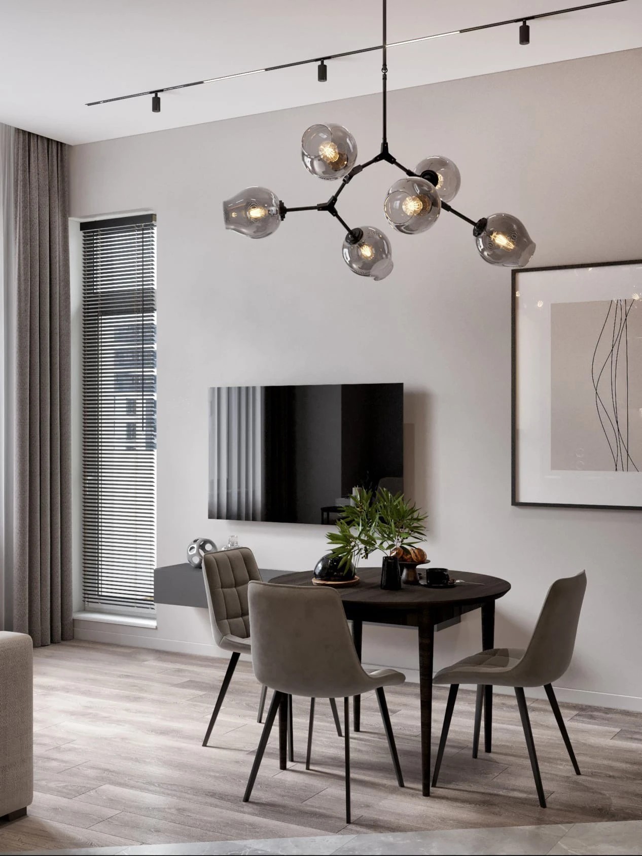 Кухня-гостиная из евродвушки в ЖК «Балтийская Жемчужина»