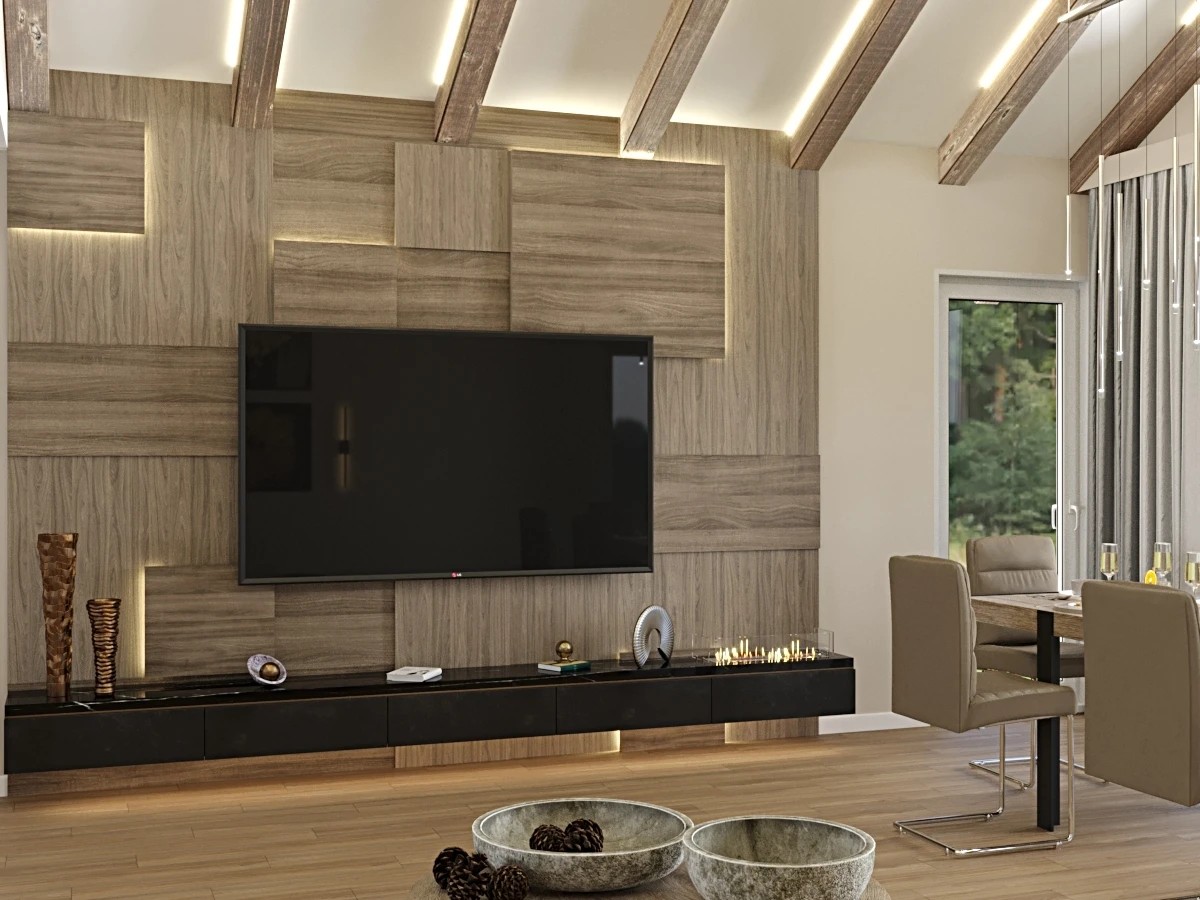 Дизайн гостиной загородного дома