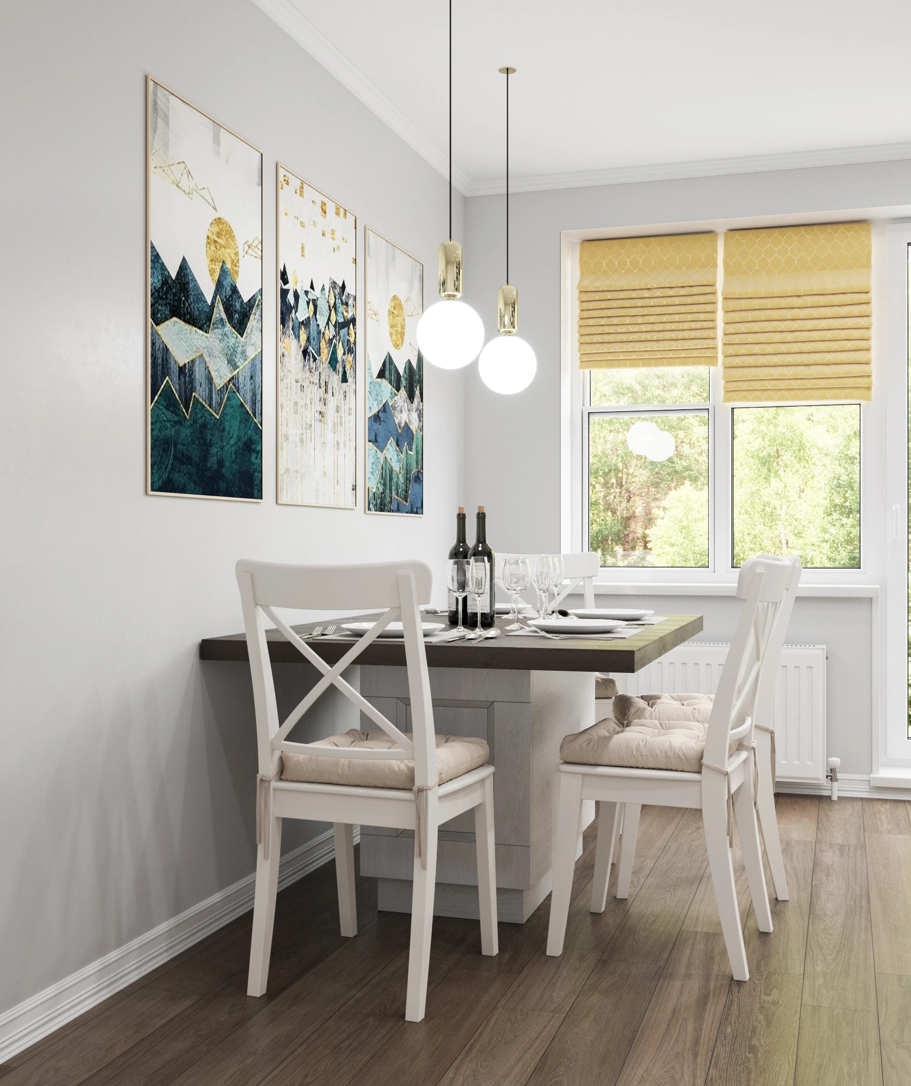 Трехкомнатная квартира 64 кв. м