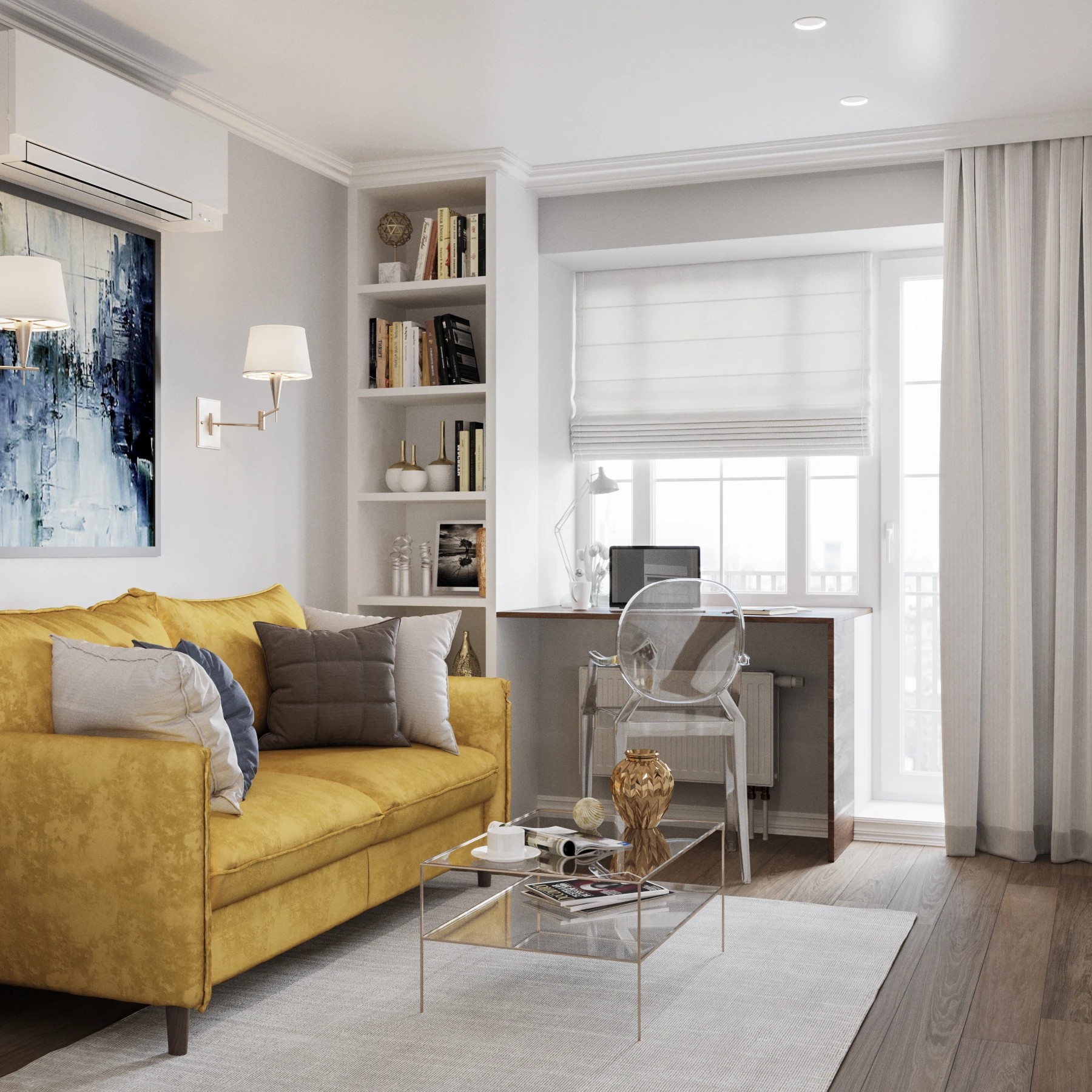 Трехкомнатная квартира 64 кв. м