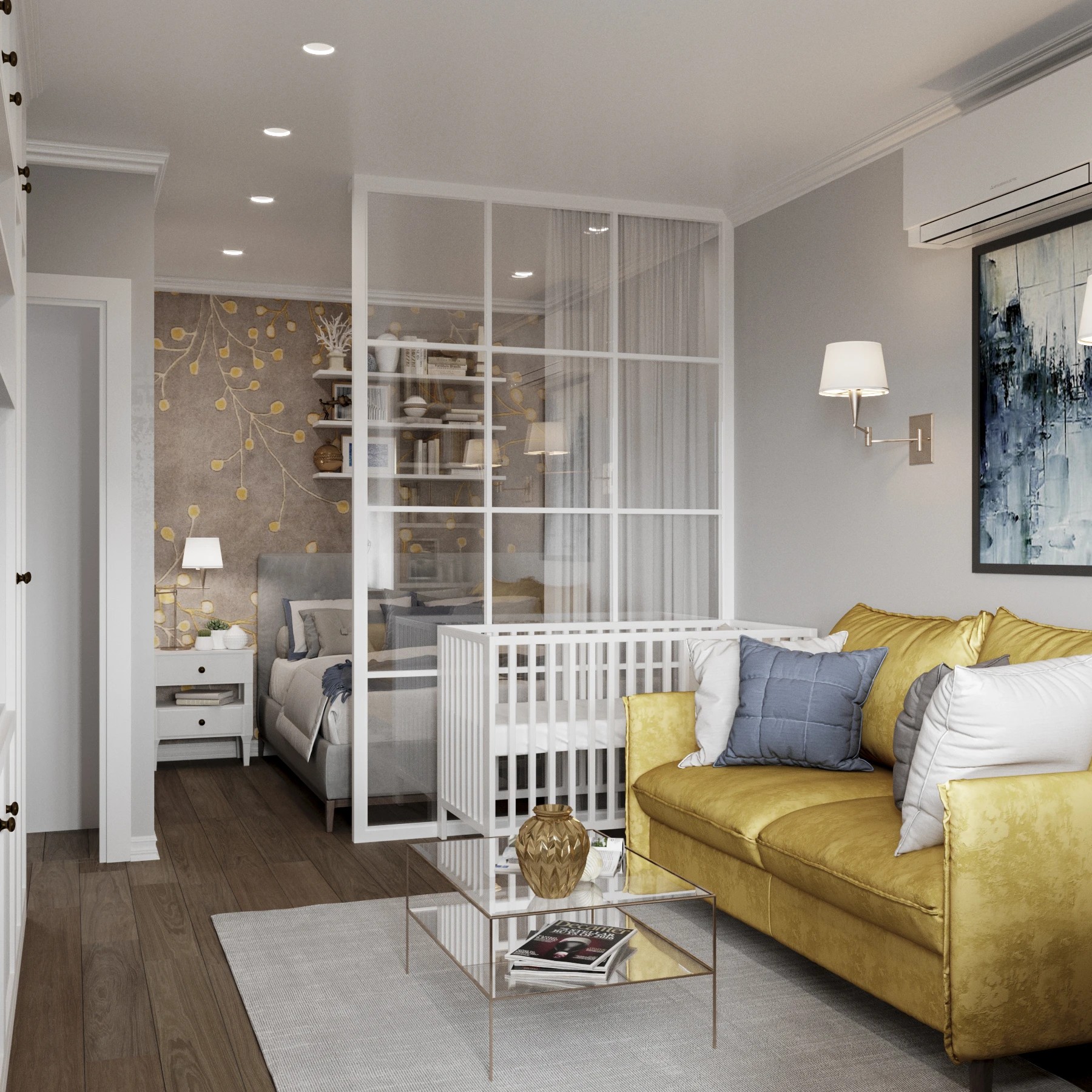 Трехкомнатная квартира 64 кв. м