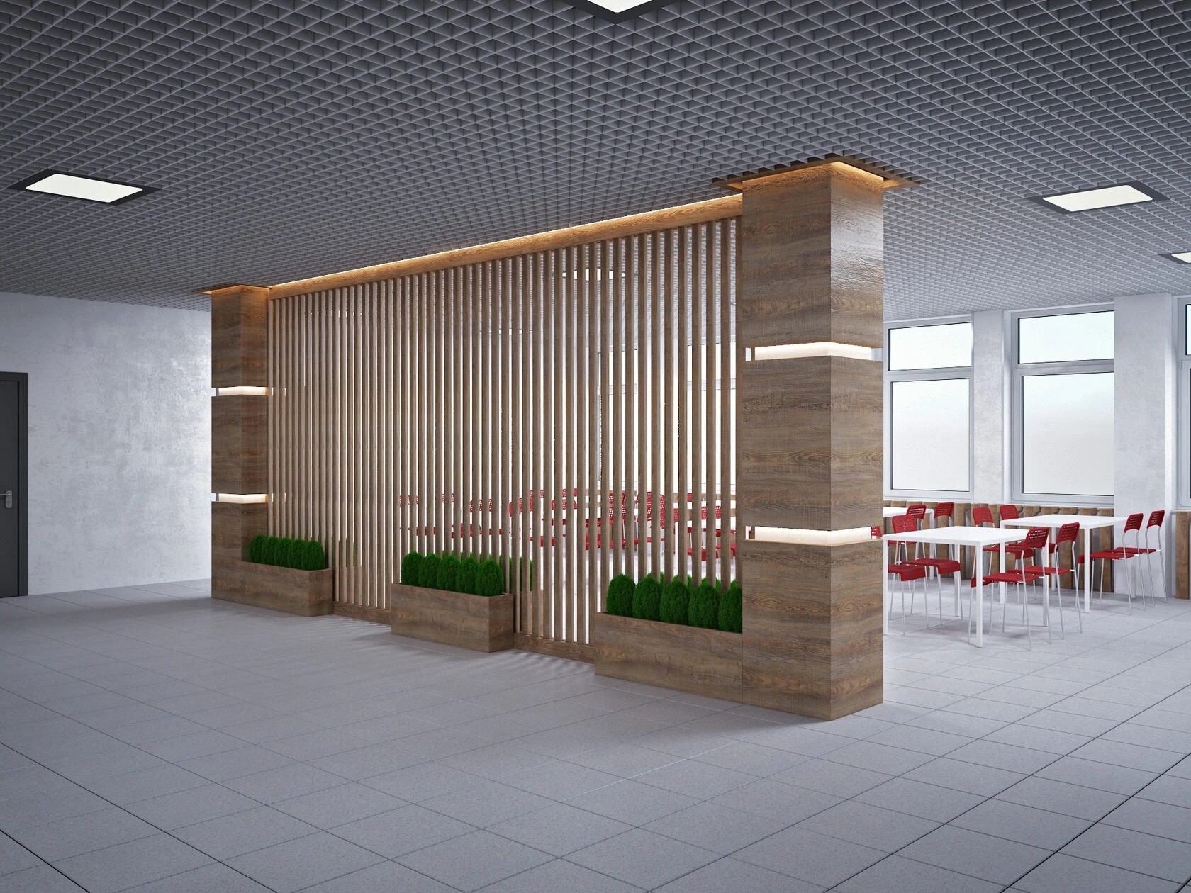 Обеденный зал Тихвинского ферросплавного завода