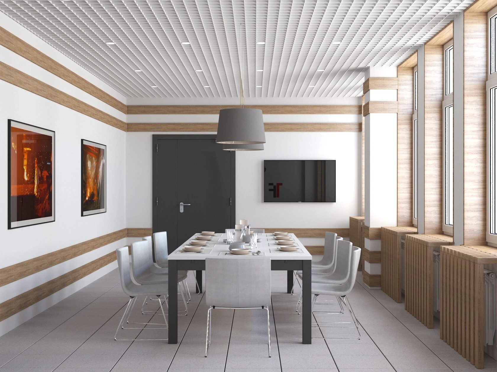 Обеденный зал Тихвинского ферросплавного завода