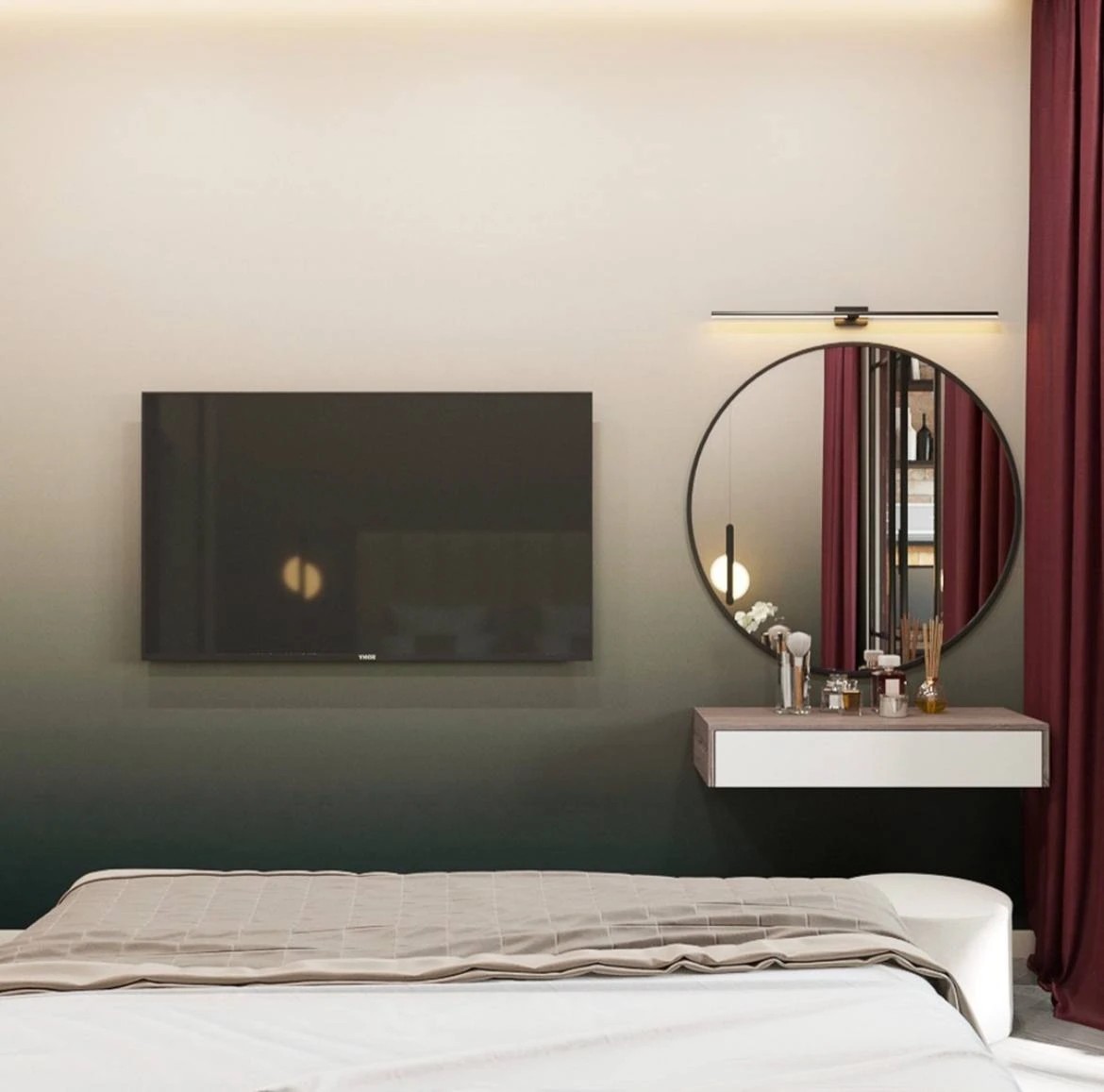 Дизайн-проекты спальни с рабочим местом