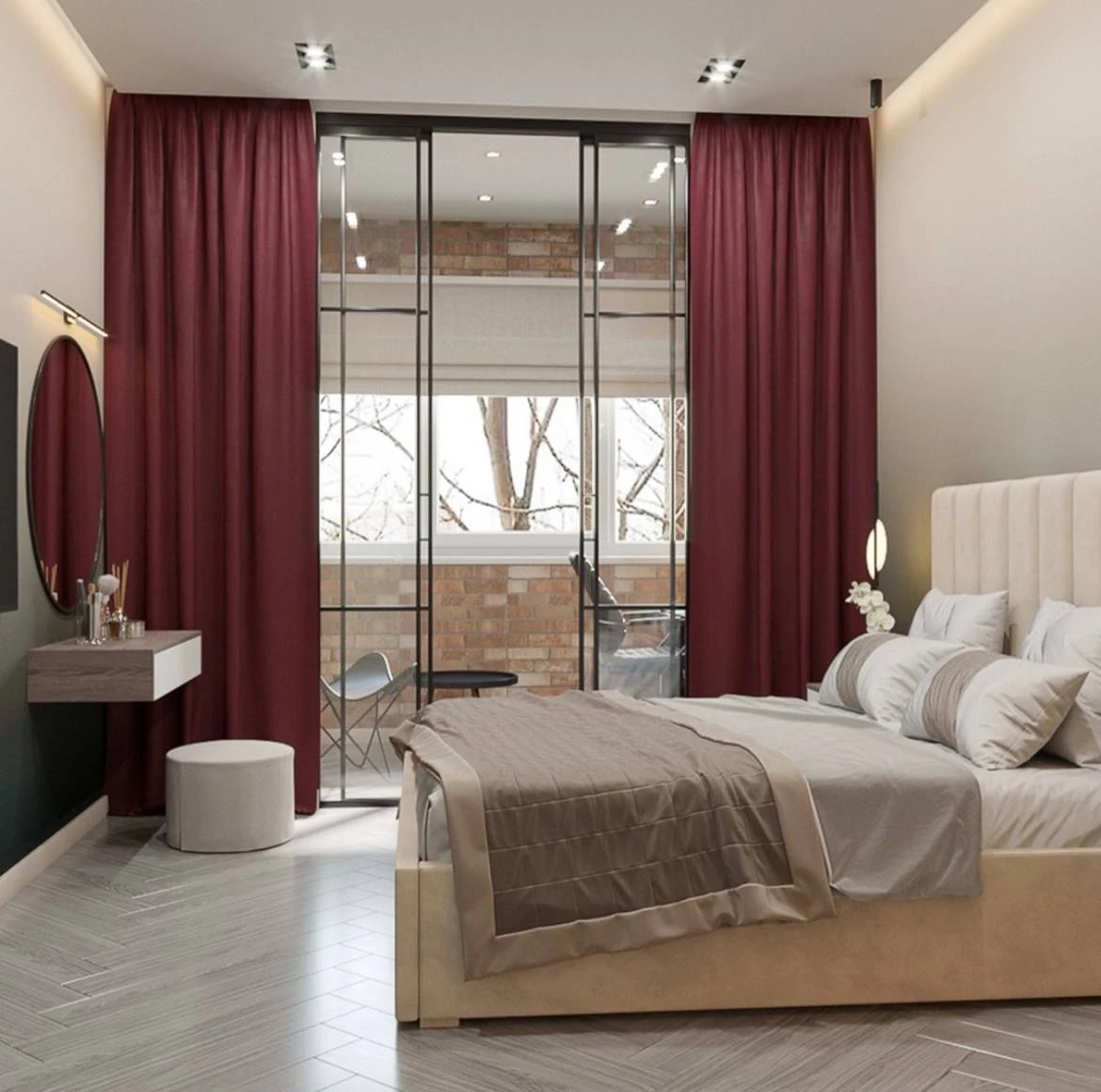 Дизайн-проекты спальни с рабочим местом