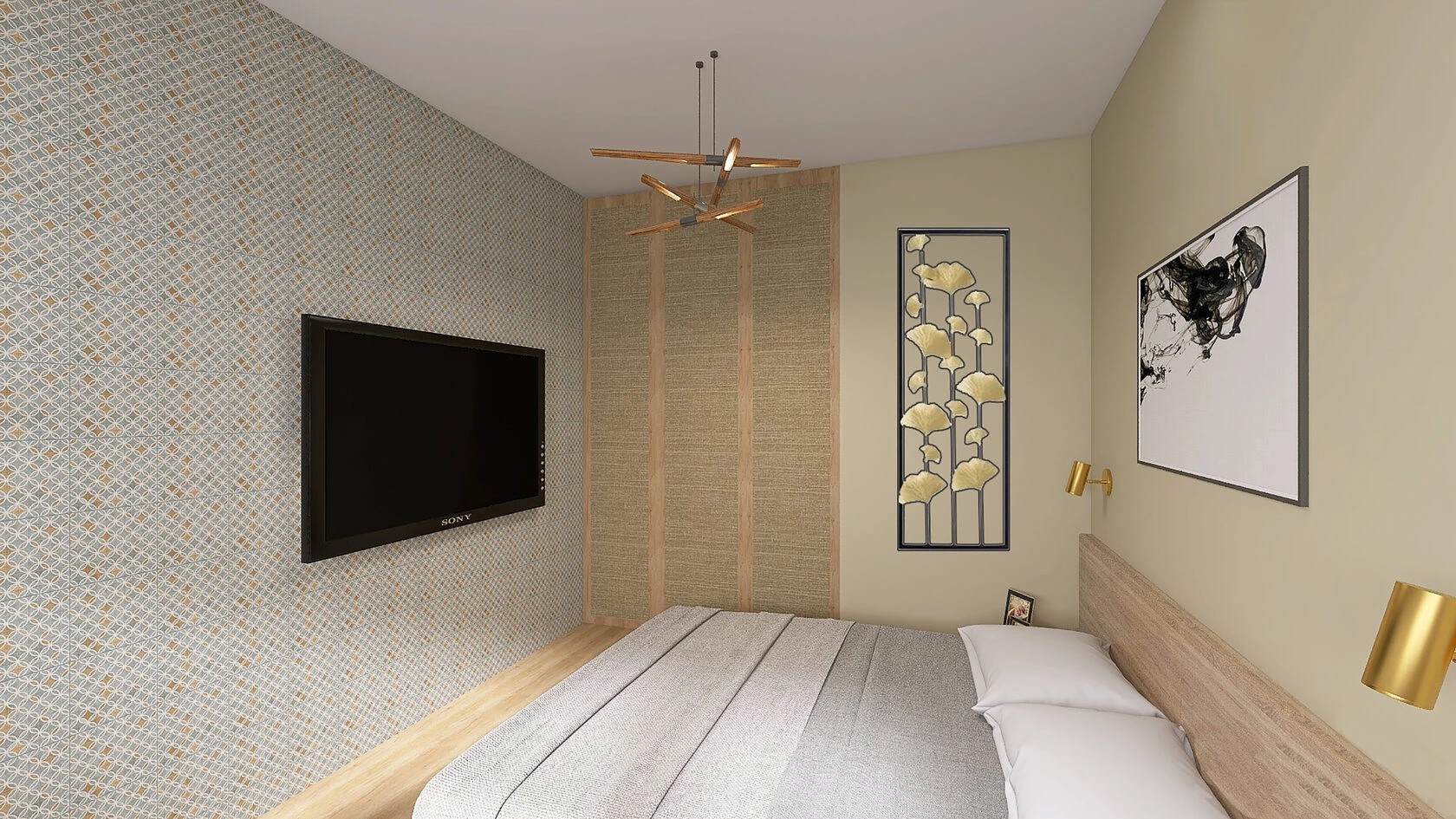 Концептуальная визуализация в 3 вариантах. Спальня