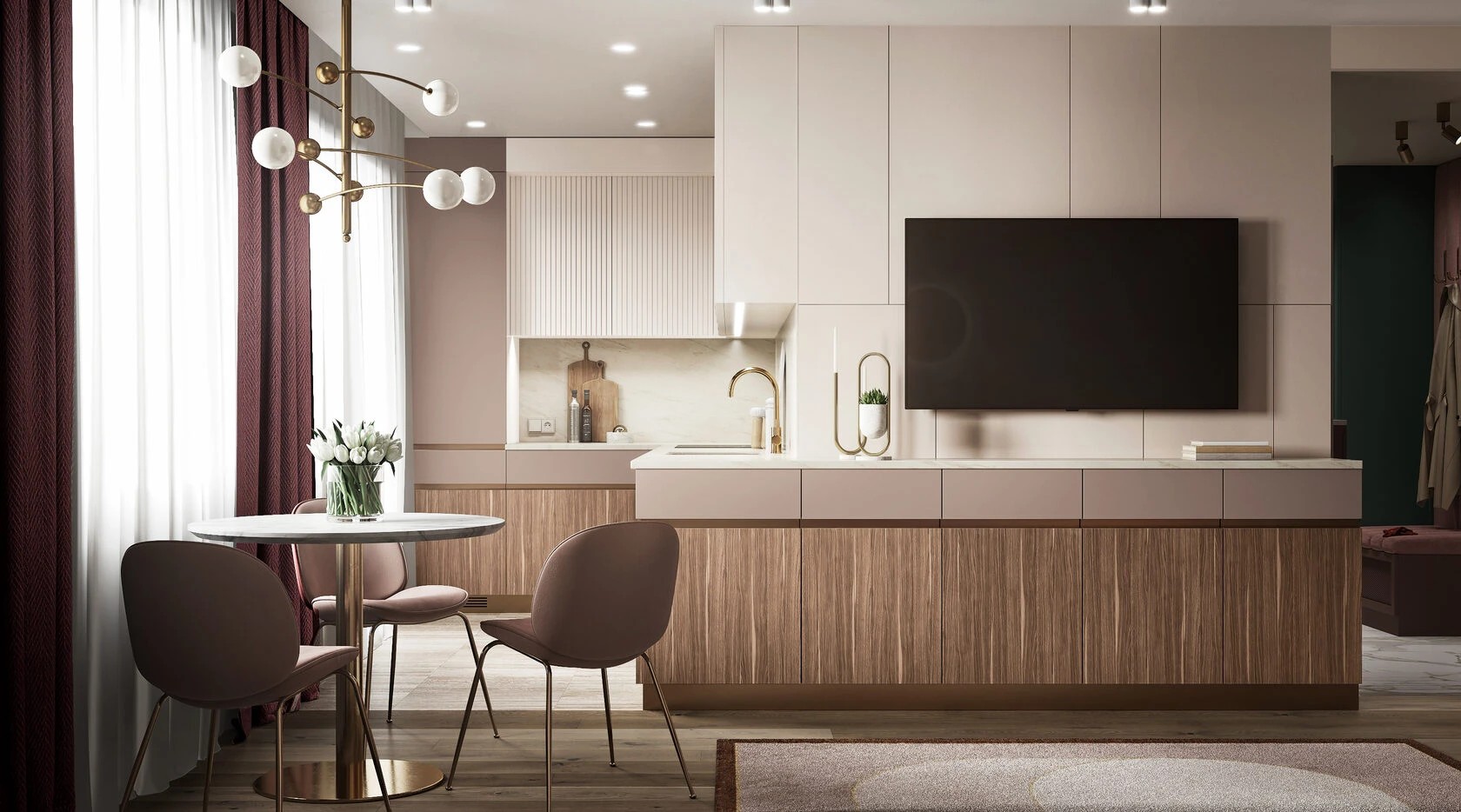 Дизайн-проект в ЖК "Skandi Klubb", 52 кв. м.