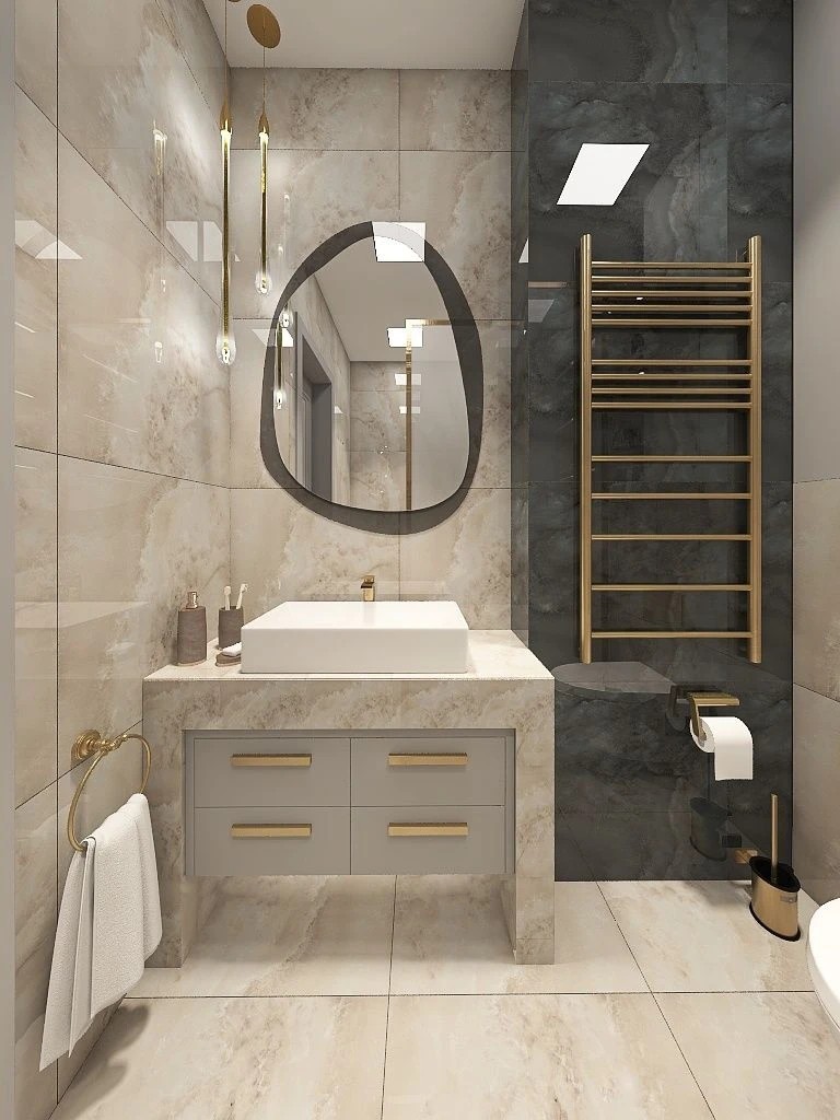 Дизайн ванной комнаты в ЖК Легенда .