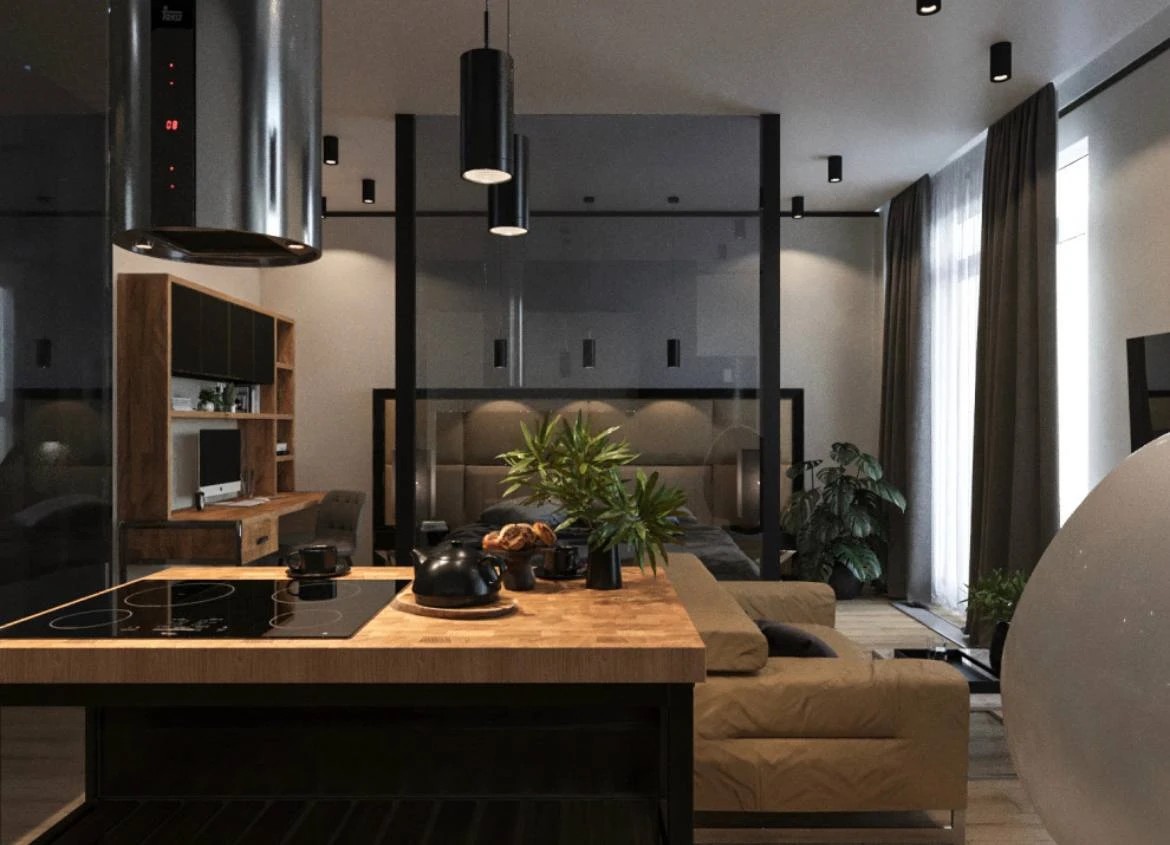 "Жизнь за стеклом"- проект студии в ЖК "Загородный квартал"