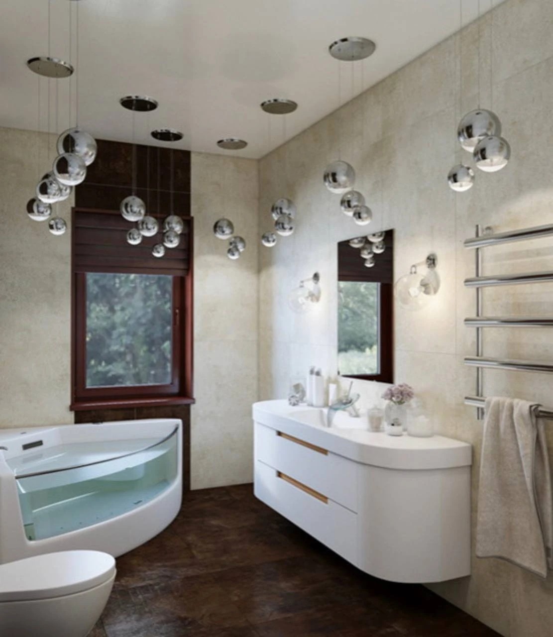 Современный стиль в бревенчатом доме в КП FAMILY CLUB