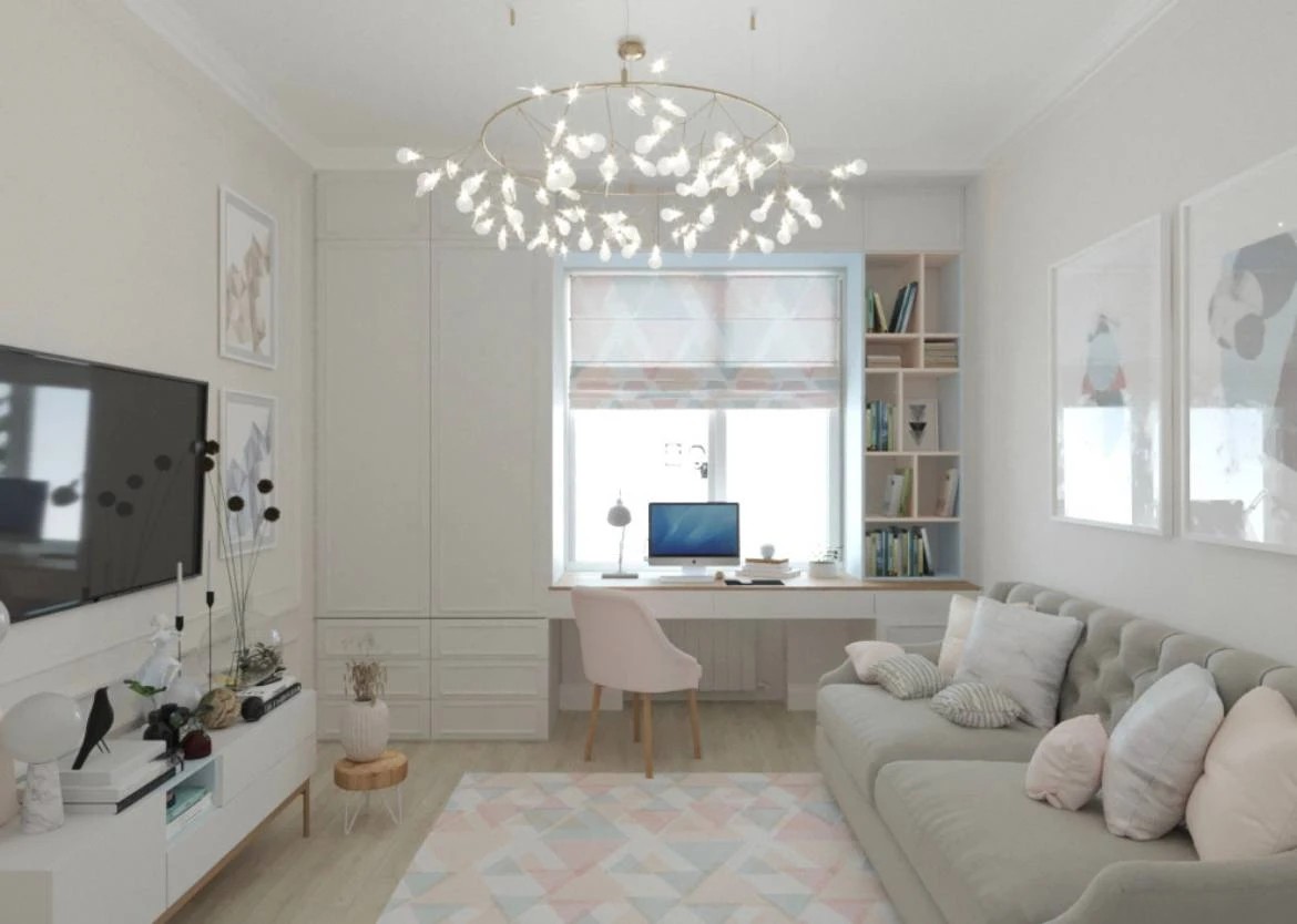 "Уютная пастель" - 4-х комнатная квартира для семьи