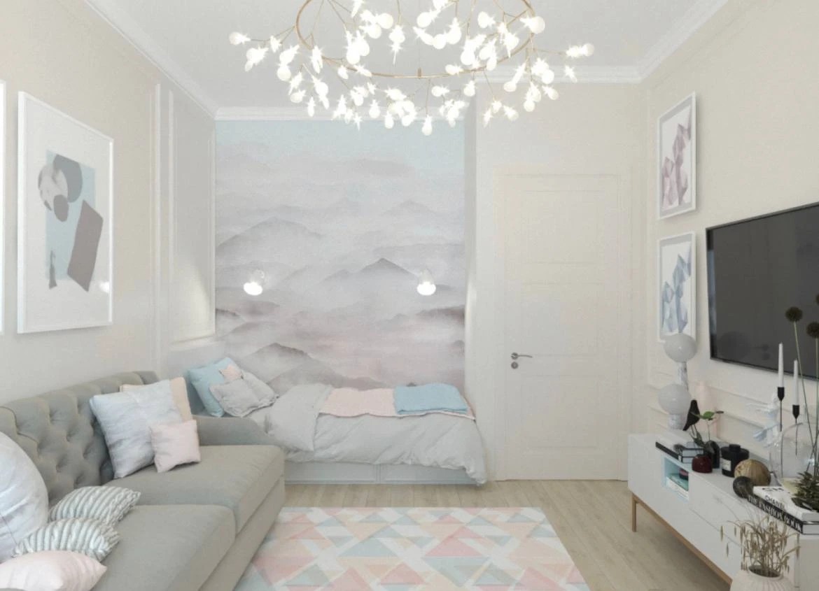 "Уютная пастель" - 4-х комнатная квартира для семьи