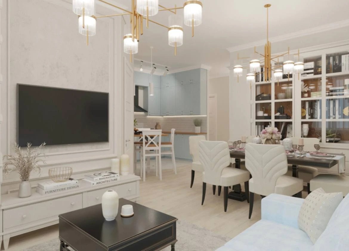 "Уютная пастель" - 4-х комнатная квартира для семьи