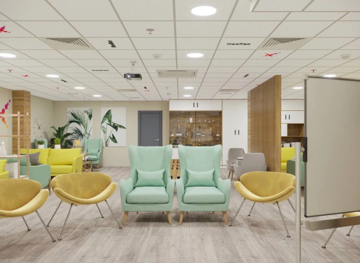 Лаунж зона в офисе IT-компании