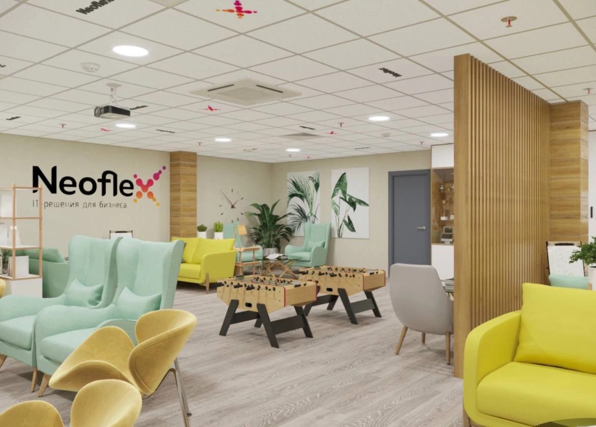 Лаунж зона в офисе IT-компании