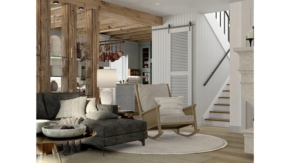 ИНТЕРЬЕР ЗАГОРОДНОГО ДОМА В СТИЛЕ "КАНТРИ"