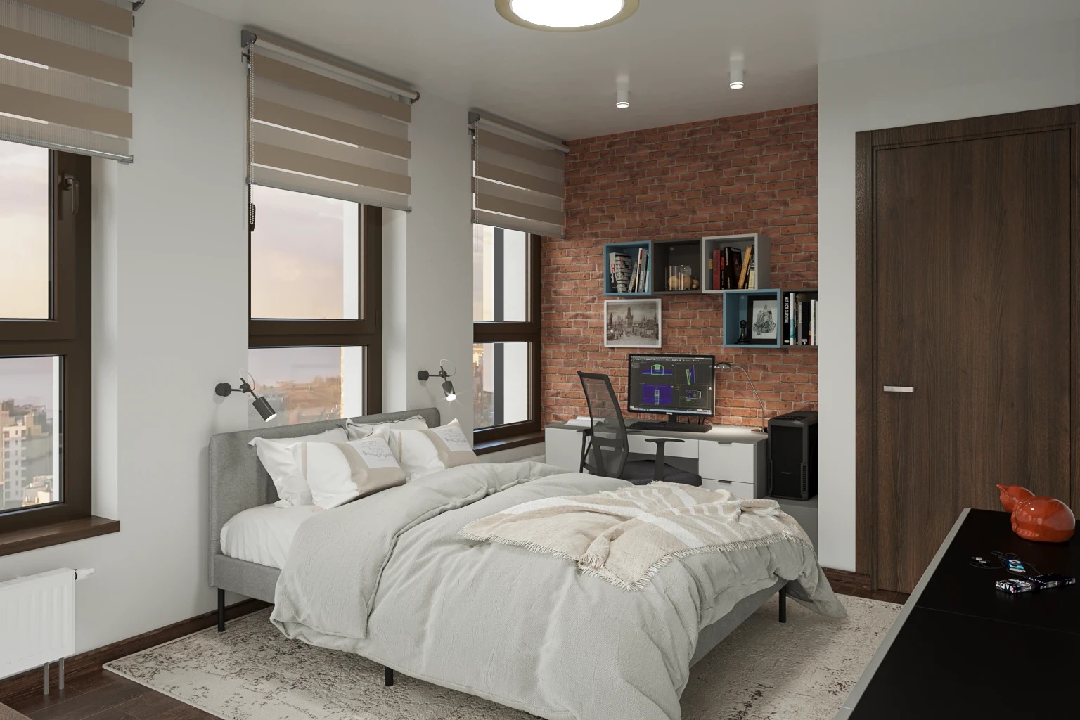 Дизайн-проект двухкомнатной квартиры на ул. Челюскина