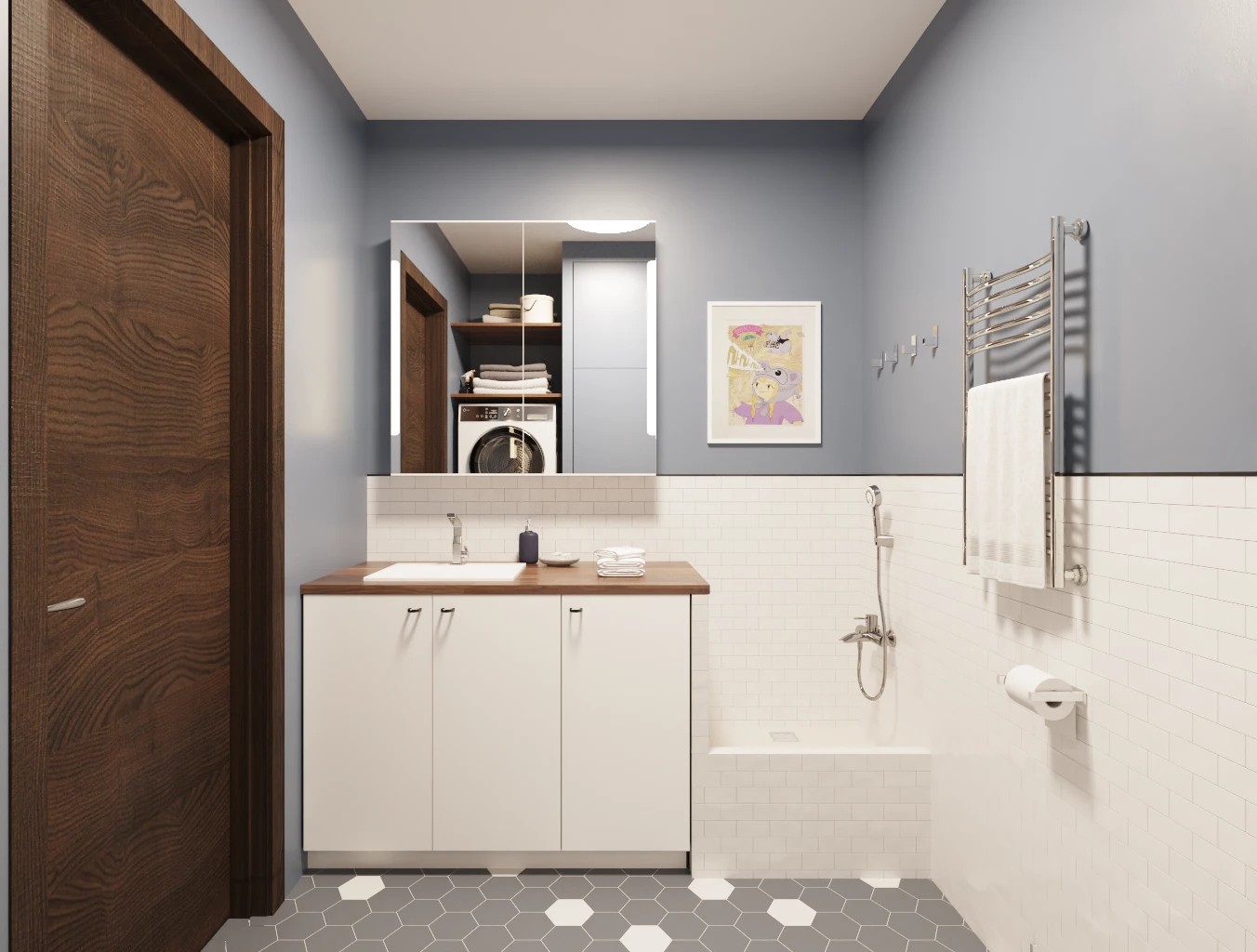 Дизайн-проект двухкомнатной квартиры на ул. Челюскина