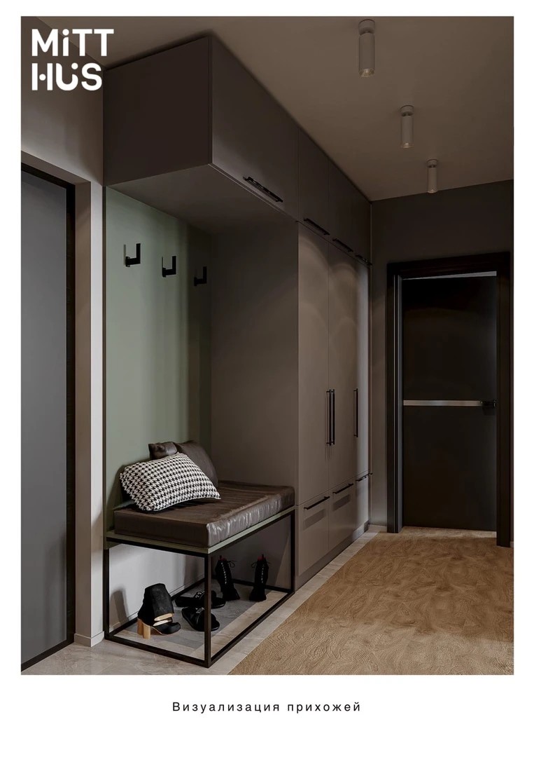 Двухкомнатная квартира с гардеробной в ЖК Приморский квартал