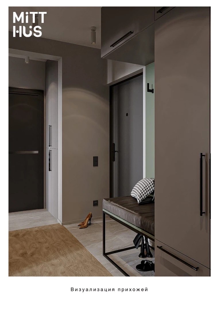 Двухкомнатная квартира с гардеробной в ЖК Приморский квартал