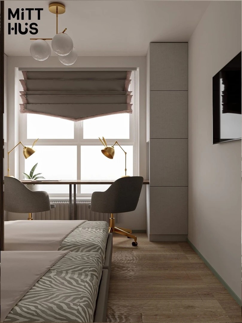 Проект детской в двухкомнатной квартире ЖК Йога