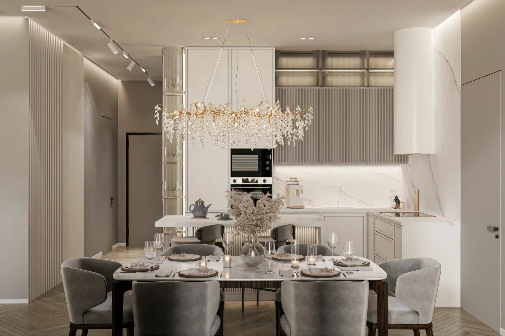 Квартира  в стиле современна классика с чудесными видами на Москву-реку