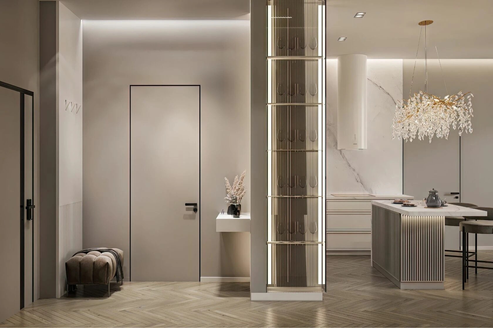 Квартира  в стиле современна классика с чудесными видами на Москву-реку