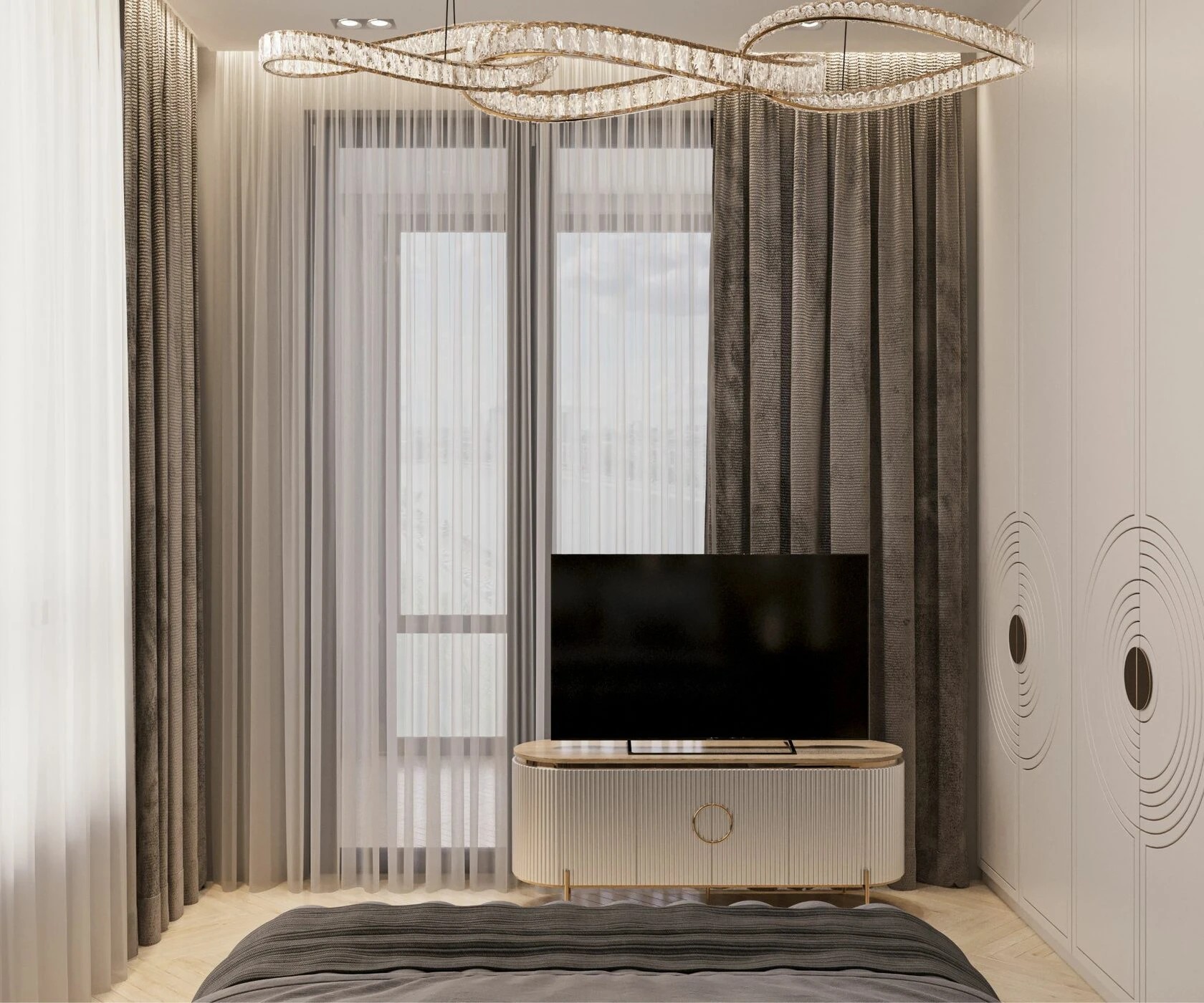 Квартира  в стиле современна классика с чудесными видами на Москву-реку