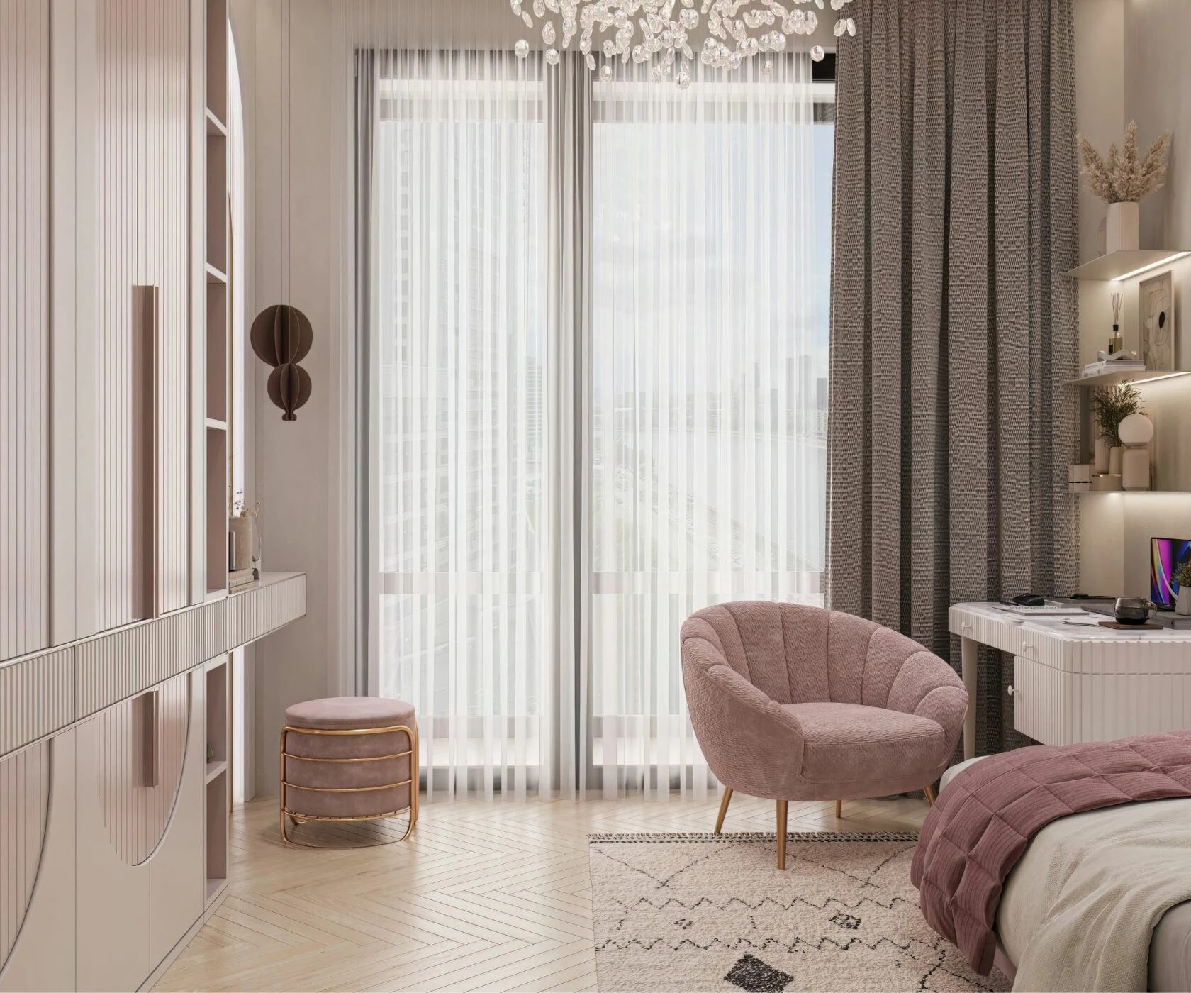 Квартира  в стиле современна классика с чудесными видами на Москву-реку