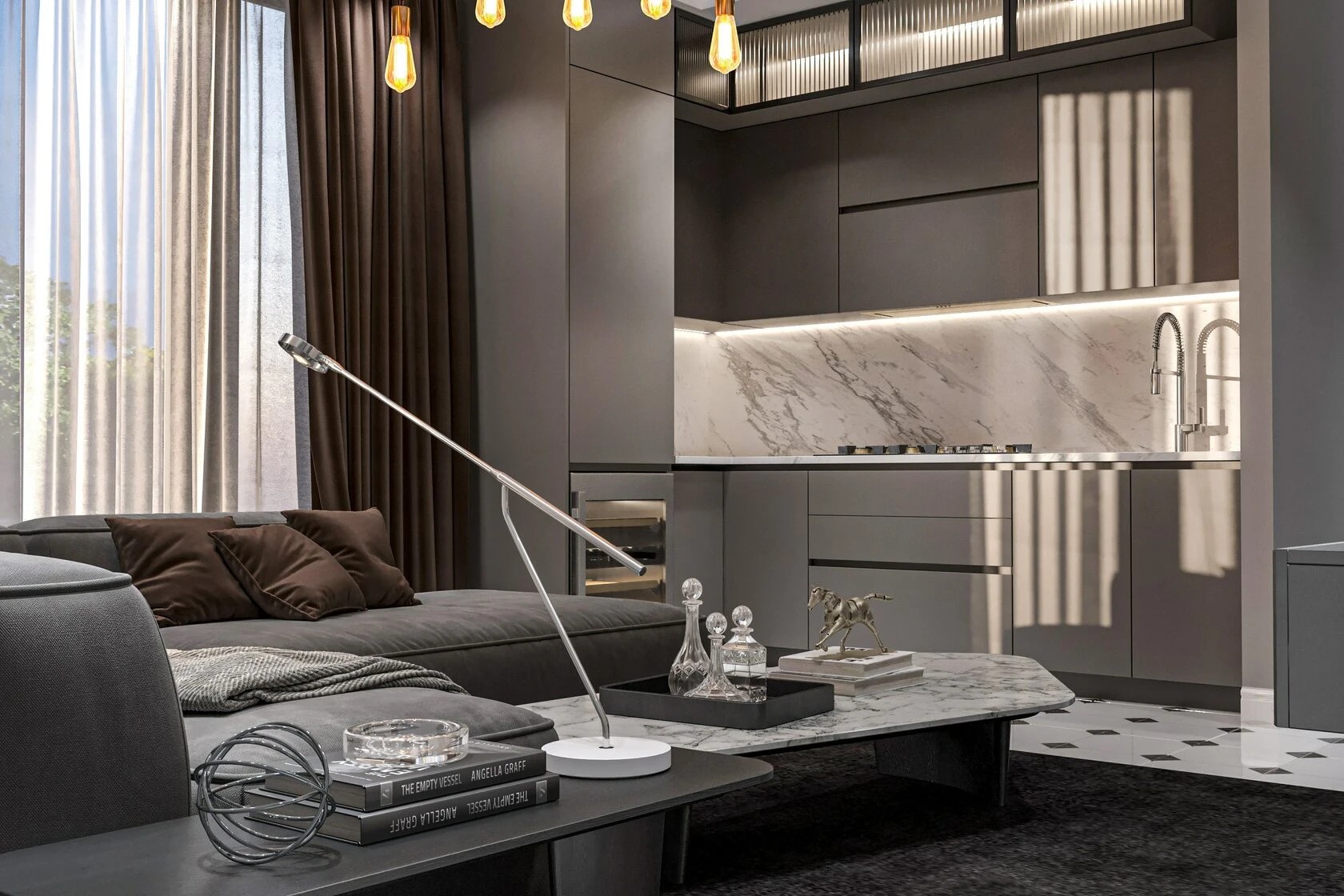 3-комнатная квартира в стиле минимализм с элементами современной классики