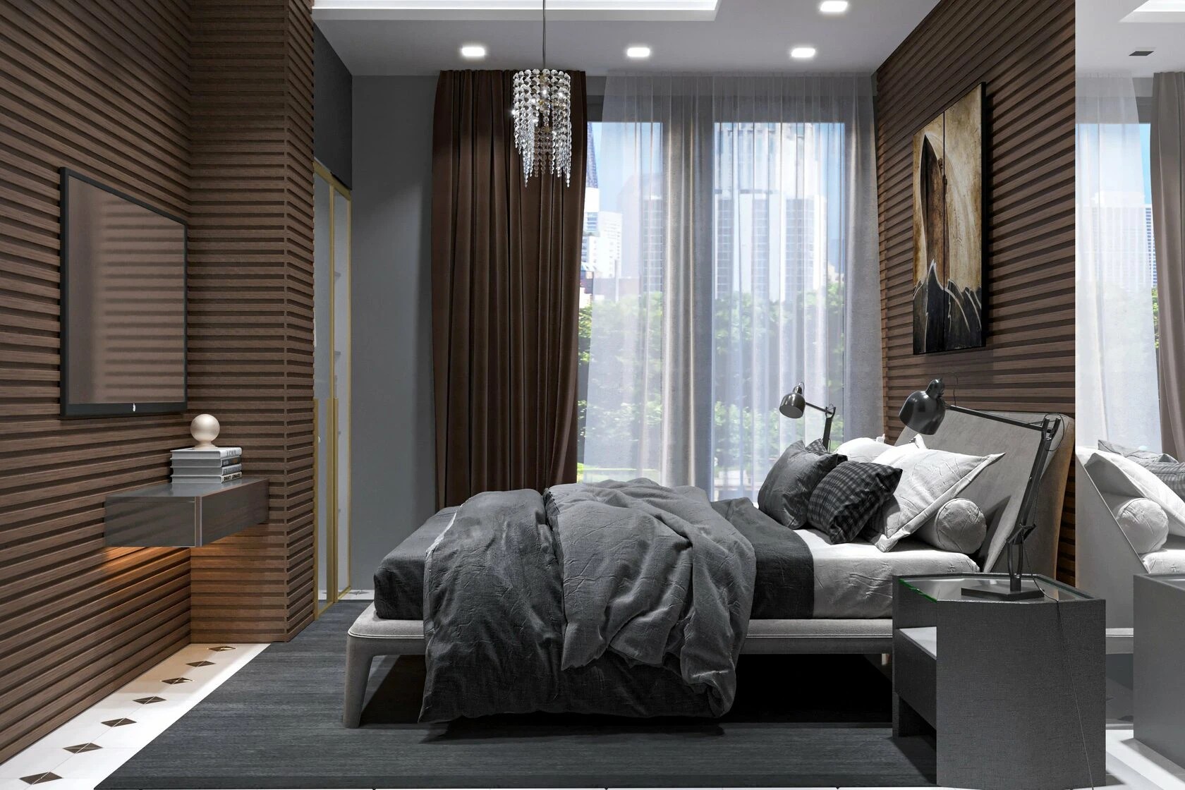 3-комнатная квартира в стиле минимализм с элементами современной классики