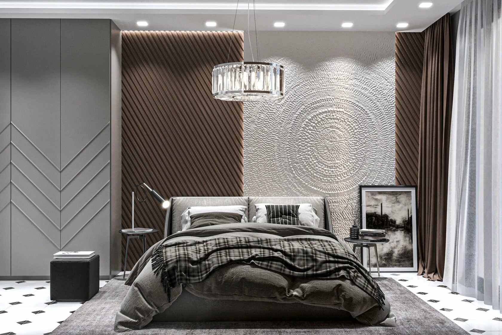 3-комнатная квартира в стиле минимализм с элементами современной классики