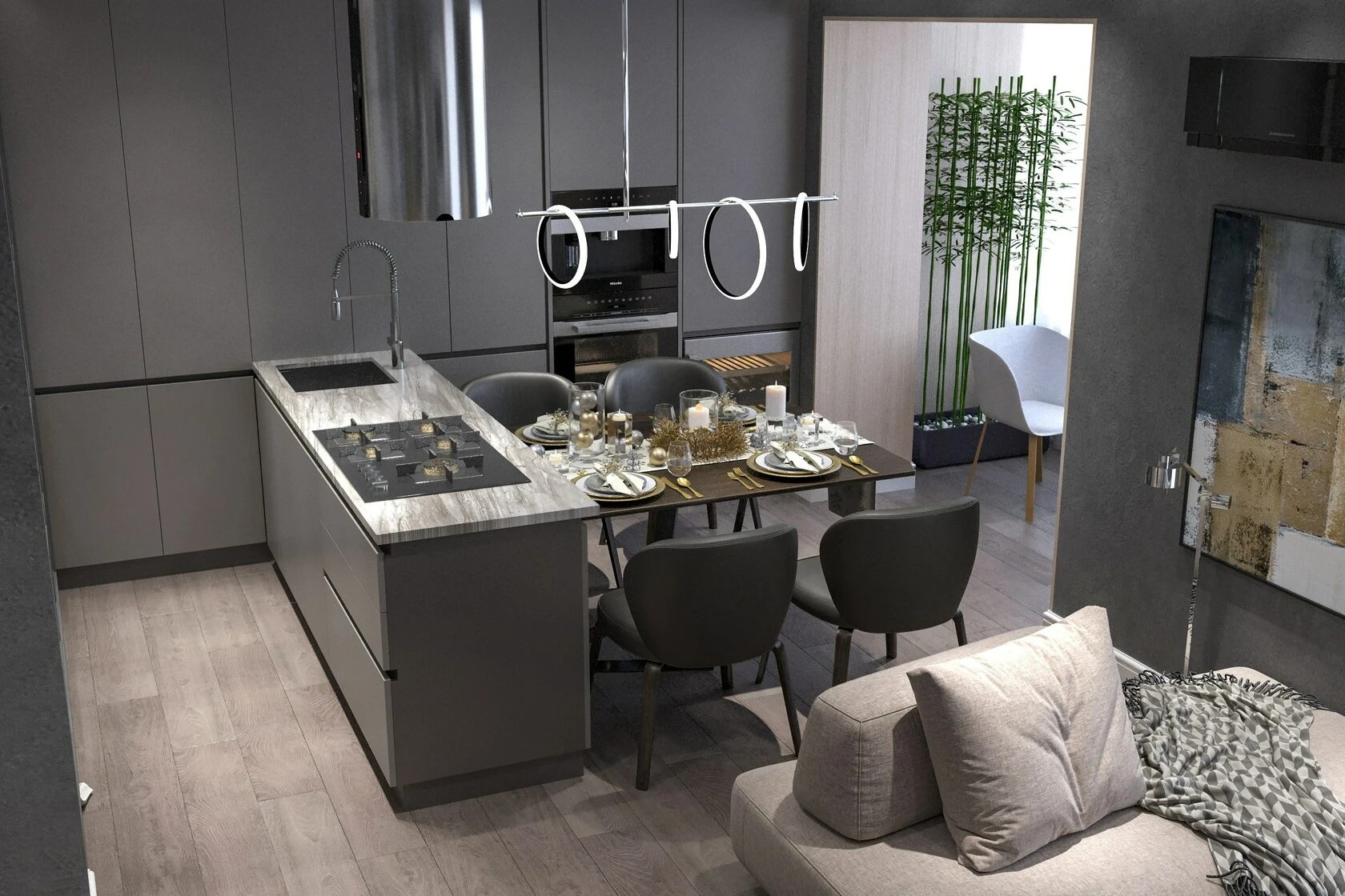 2-комнатная квартира в стиле хай-тек