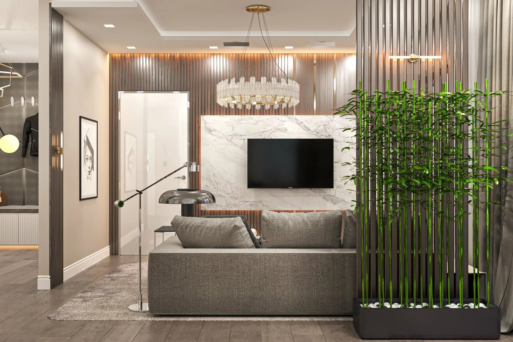 1-комнатная квартира в стиле неоклассика