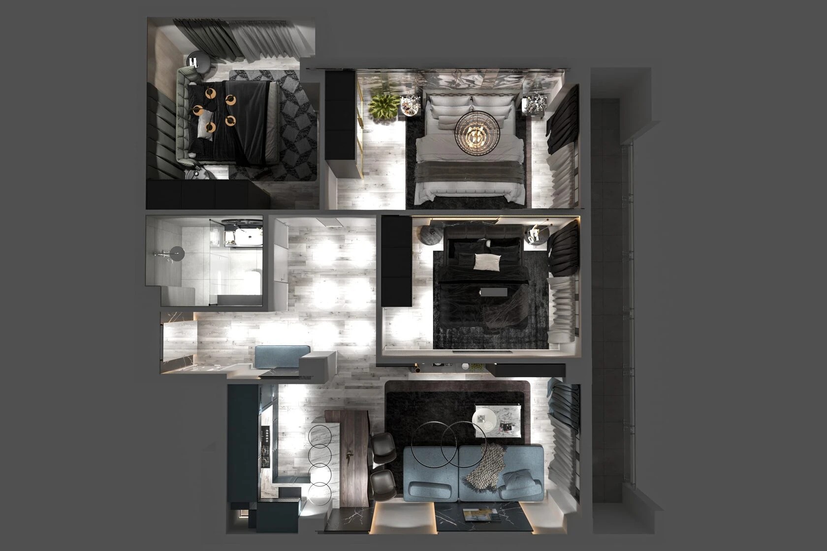 4-комнатная квартира в стиле неоклассика