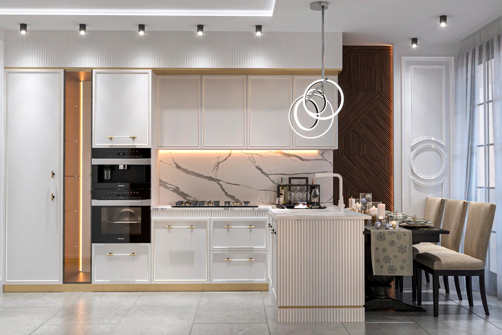 3-комнатная квартира в стиле неоклассика