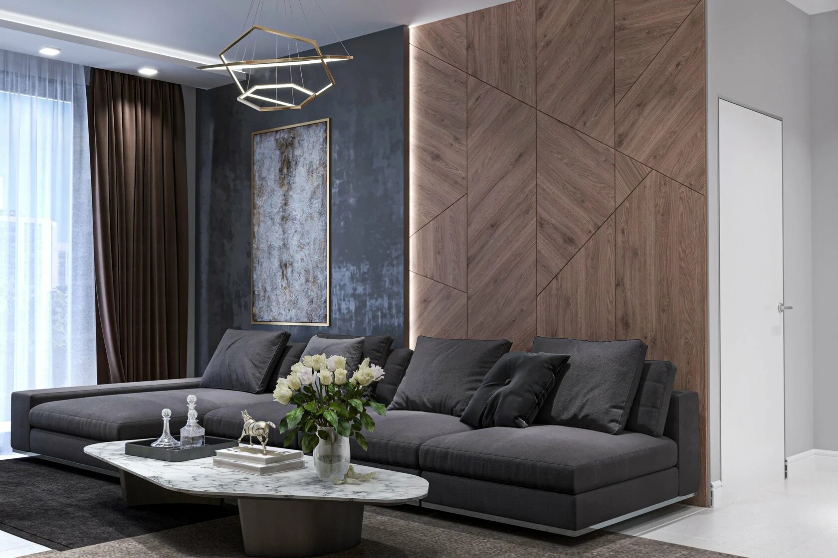 2-комнатная квартира в стиле минимализм с элементами хай-тек