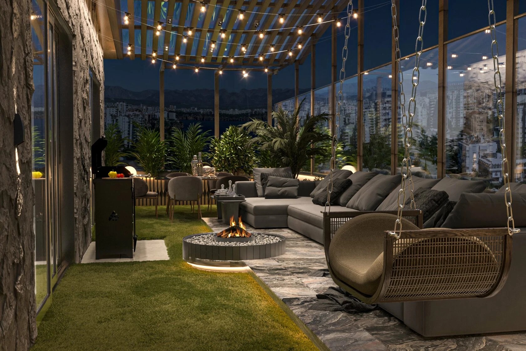 Терраса в стиле эко