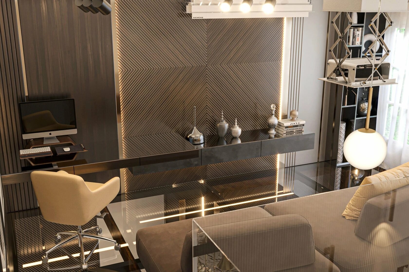 4-комнатная квартира в стиле ар-деко с элементами неоклассики