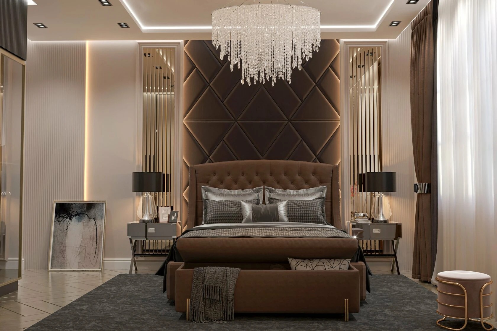 4-комнатная квартира в стиле ар-деко с элементами неоклассики