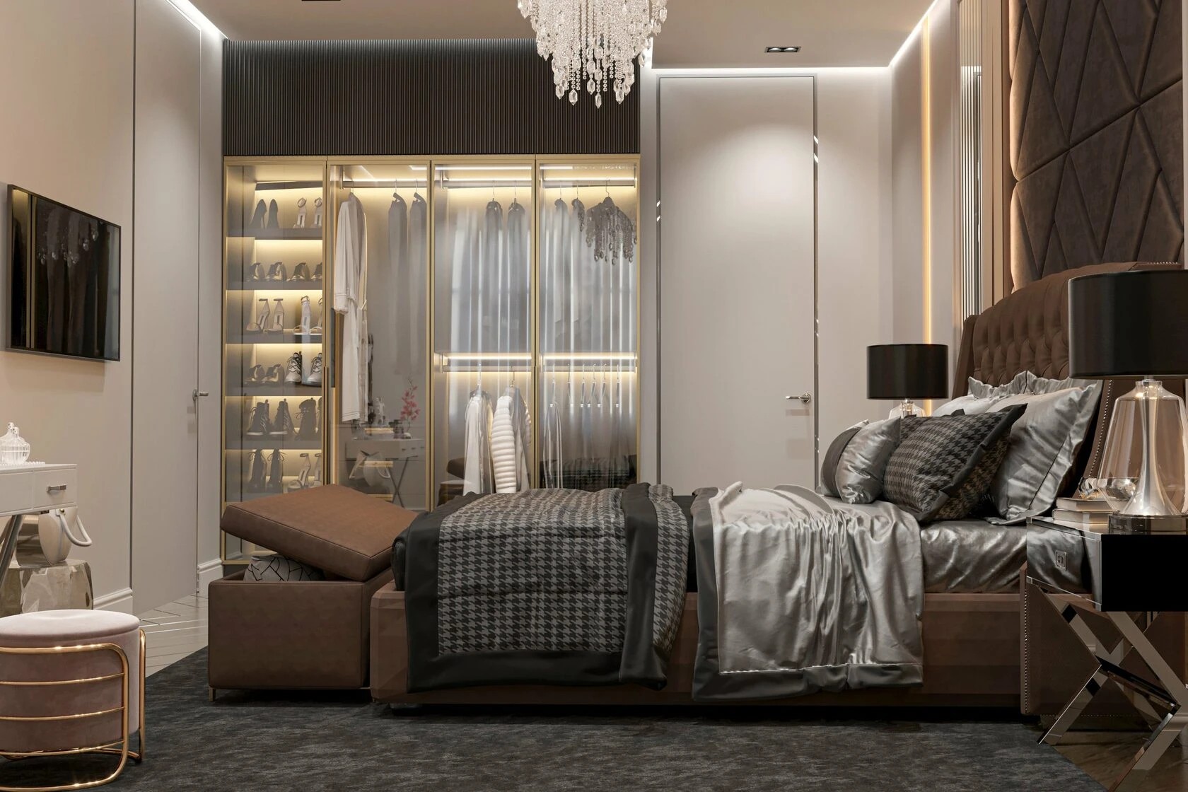 4-комнатная квартира в стиле ар-деко с элементами неоклассики