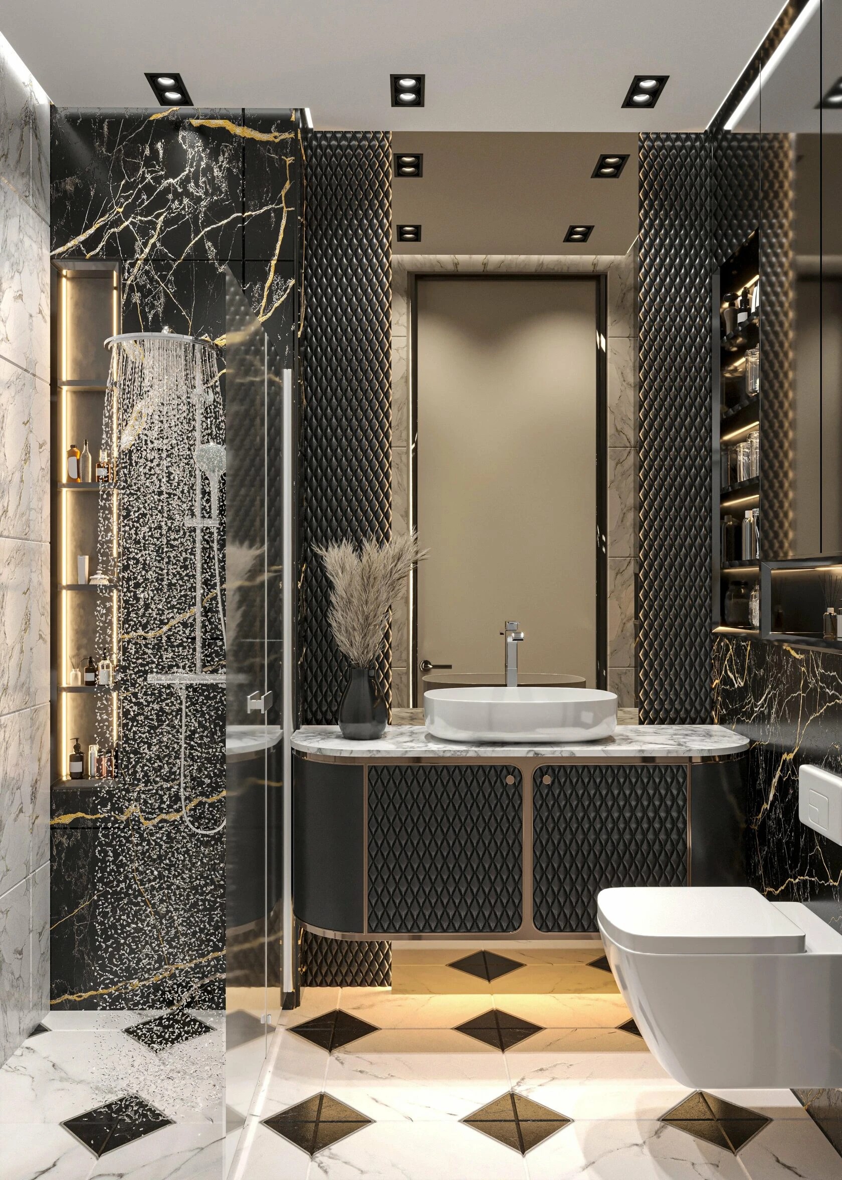 4-комнатная квартира в стиле ар-деко с элементами неоклассики