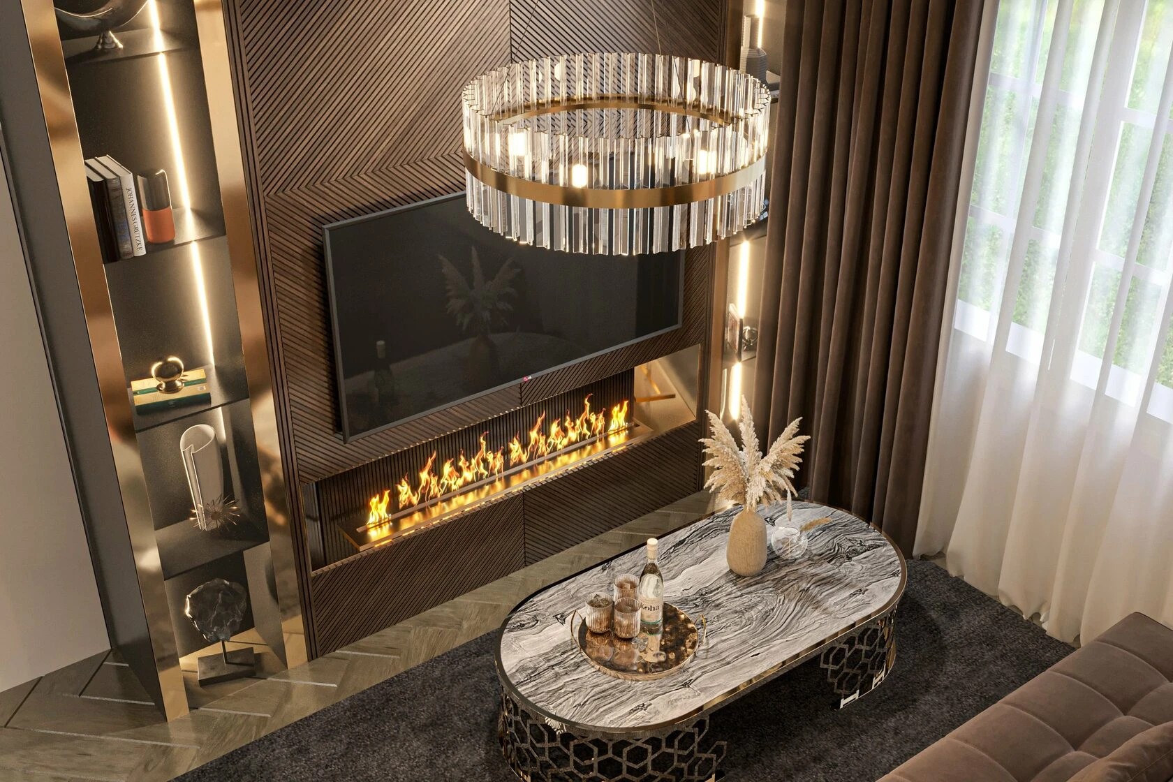 4-комнатная квартира в стиле ар-деко с элементами неоклассики