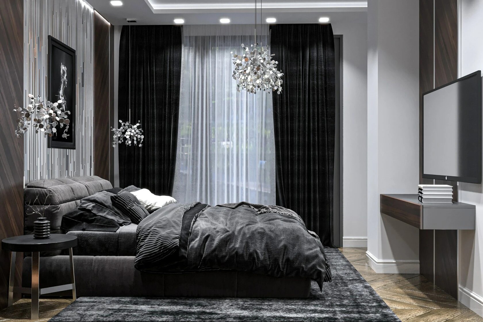 3-комнатная квартира в современном стиле с элементами неоклассики