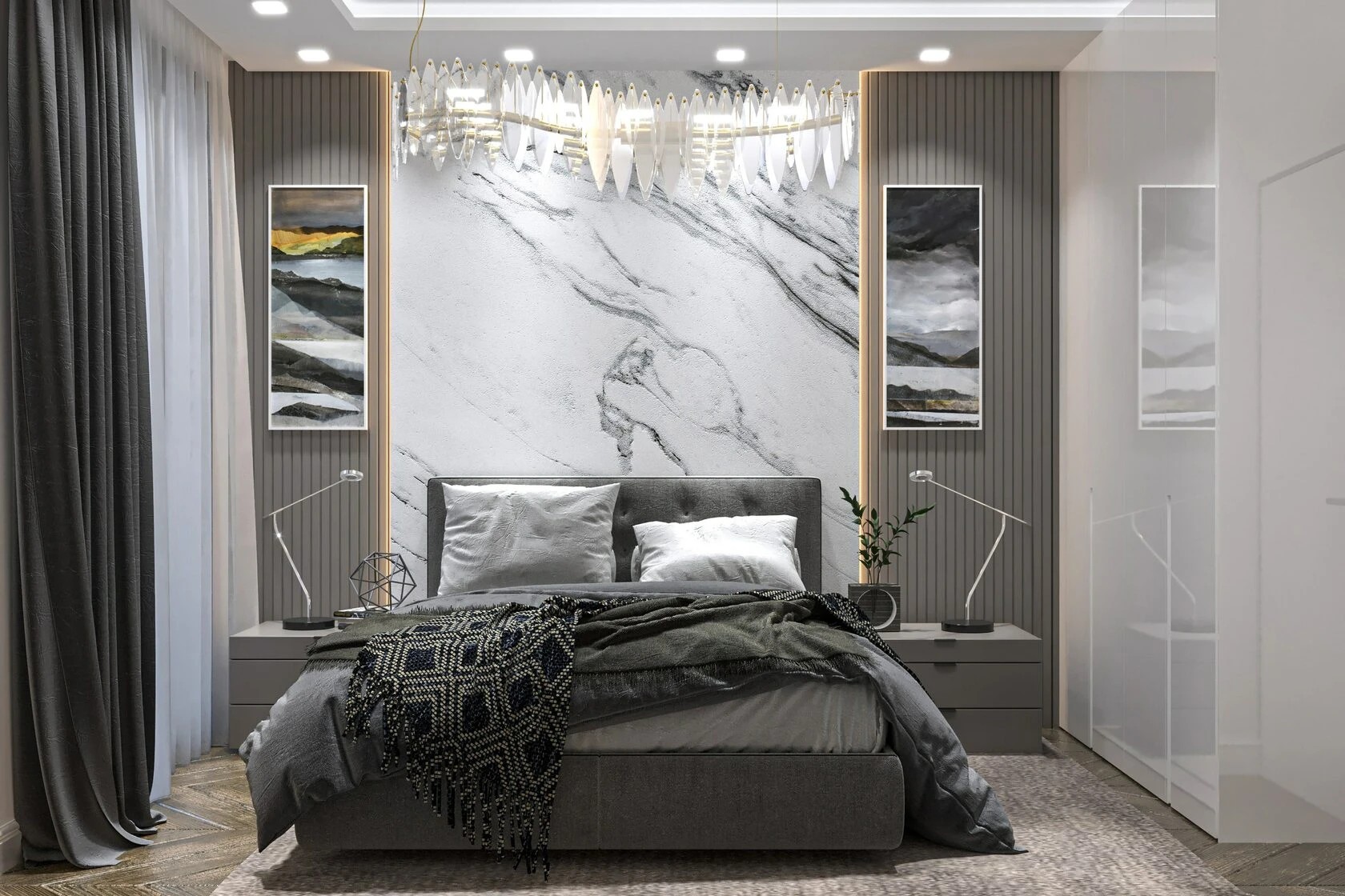 3-комнатная квартира в современном стиле с элементами неоклассики