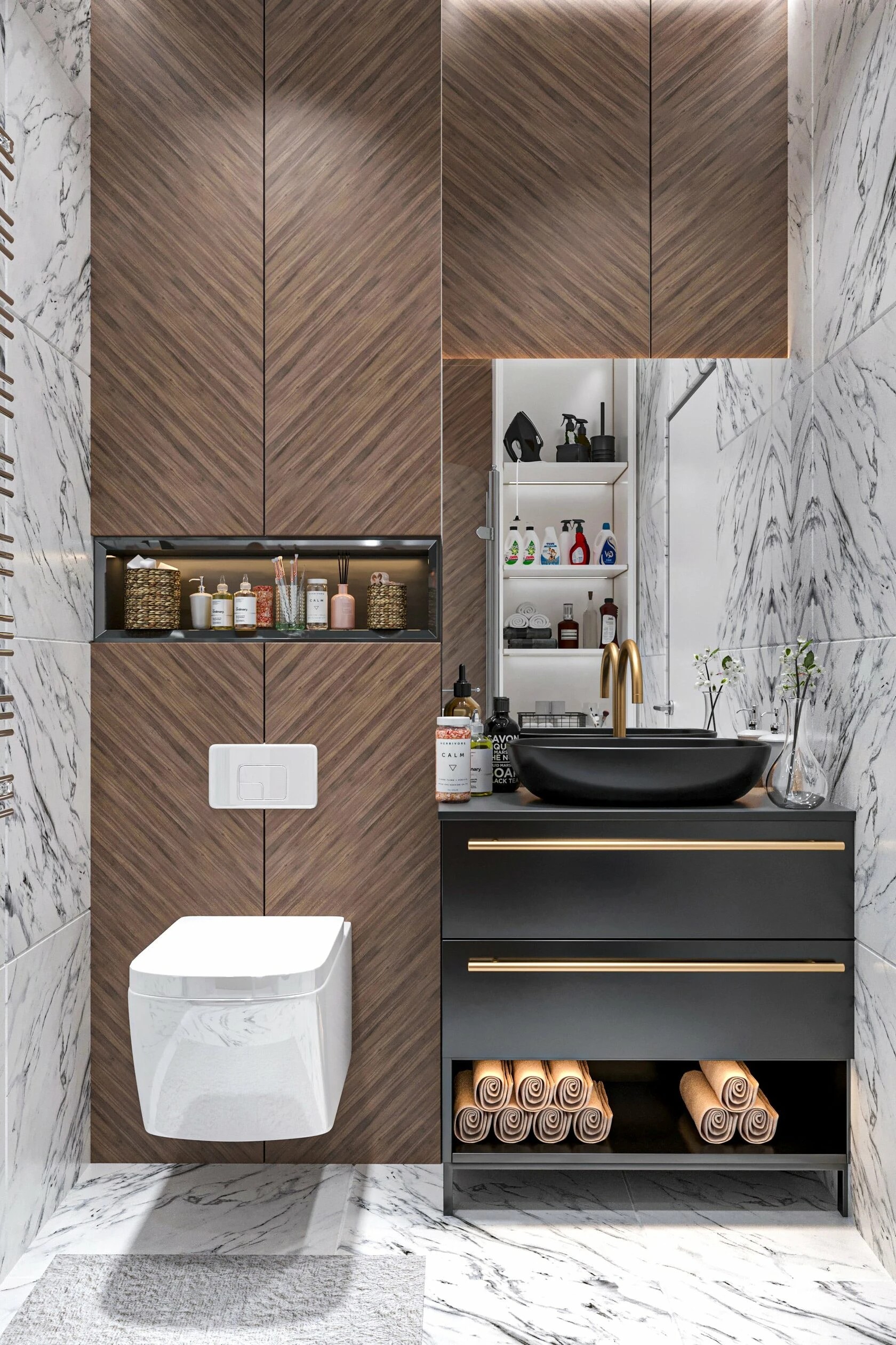 3-комнатная квартира в современном стиле с элементами неоклассики